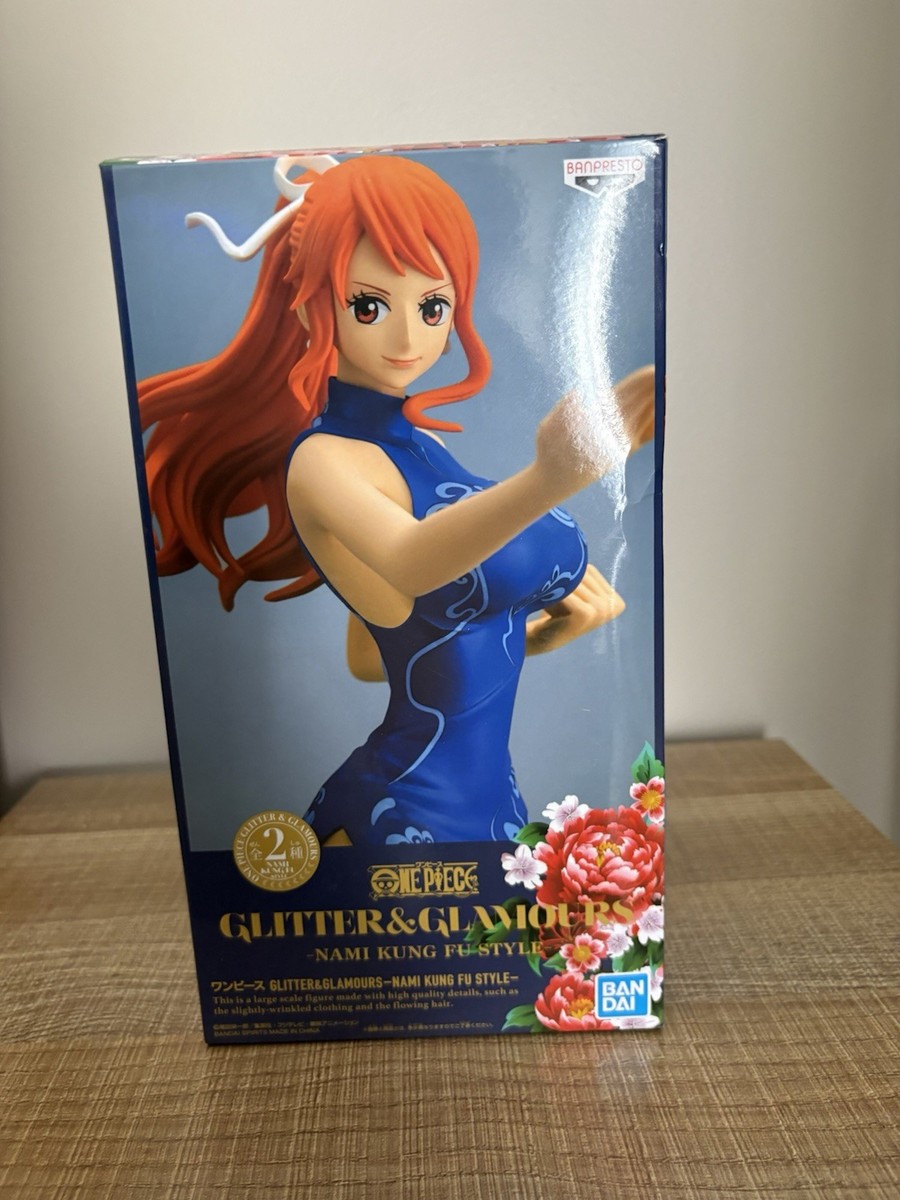 Banpresto One Piece Glitter & Glamours Nami Kung Fu Style Figure Blue Dress