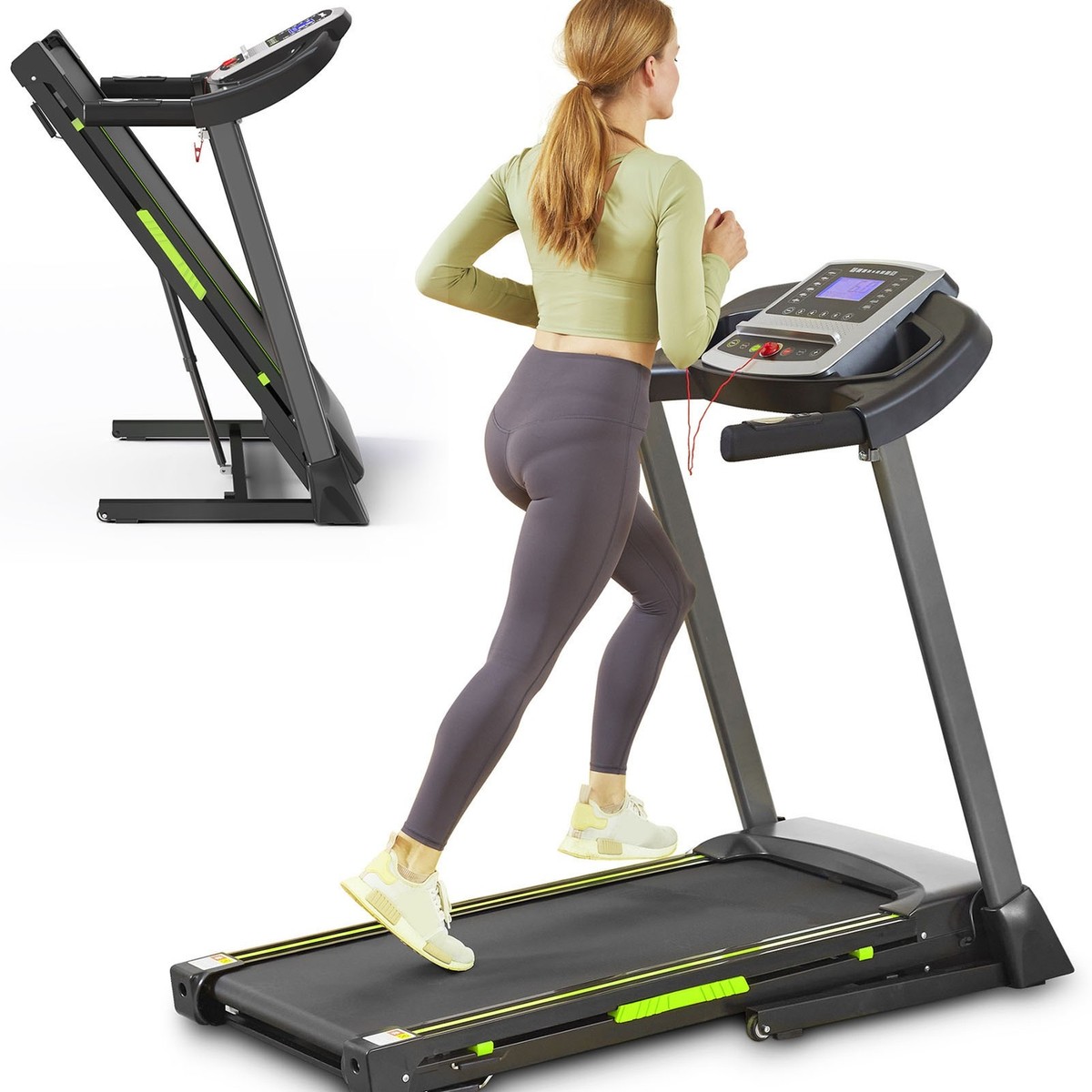 Foldable Under-Desk Treadmill for Home Use, Remote-Controlled with LED Display View 2