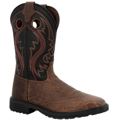 Durango Men's WorkHorse Soft Toe Black & Brown Work Boots DDB0529