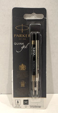 NEW 2 Parker Quink Gel Refills, Black Ink, Medium point SEALED