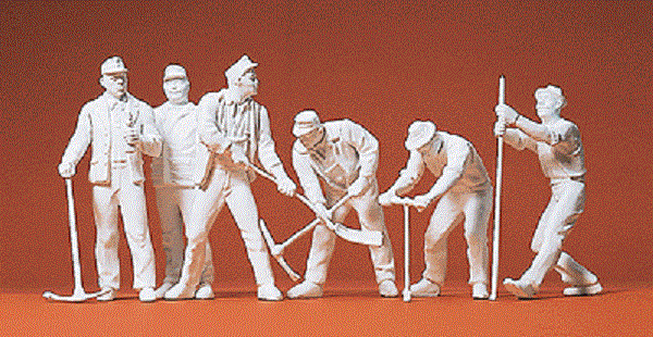 Preiser 45182 1:22.5 G Scale LGB Gauge Unpainted Trackworkers 6 figures - NEW | eBay