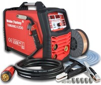 Inverter SchweißGeräT Twin Mig 200A 230V Mig/Mag/Fcaw/Mma/Wig Lift/Synergie 3In1