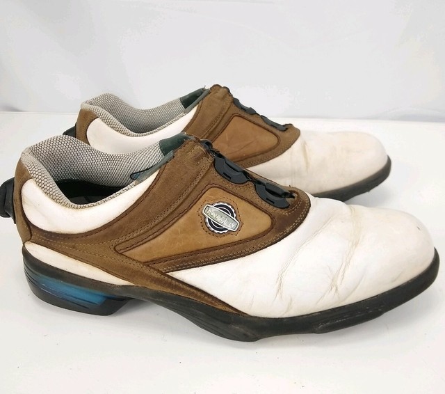 Foot Joy FJ Reel Fit BOA Tech Dial Lace Soft Spike Brown White Golf