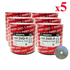 3000 Pack Ridata DVD-R 16X 4.7GB 120 Min Silver Logo Top Blank Recordable Disc