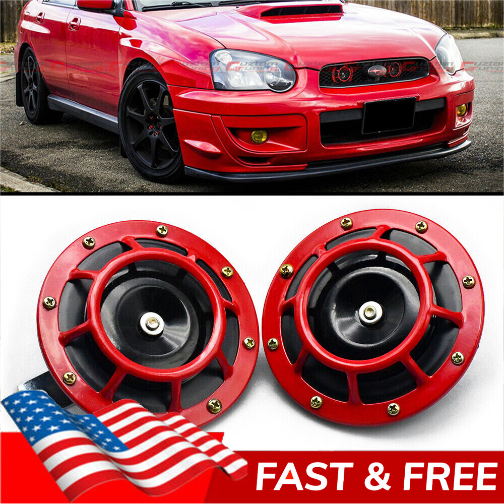 FOR SUBARU IMPREZA WRX STi GC8 GF GE RED 12V GRILL MOUNT