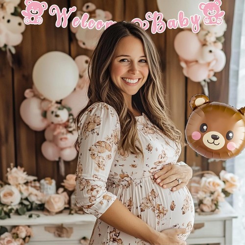 Adorable Pink Bear Baby Shower Decorations Kit - Easy Setup and Joyful Vibe - Picture 8 of 8