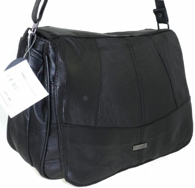 Lorenz Small Genuine Real Soft Patch Leather Messenger Cross body Bag Handbag