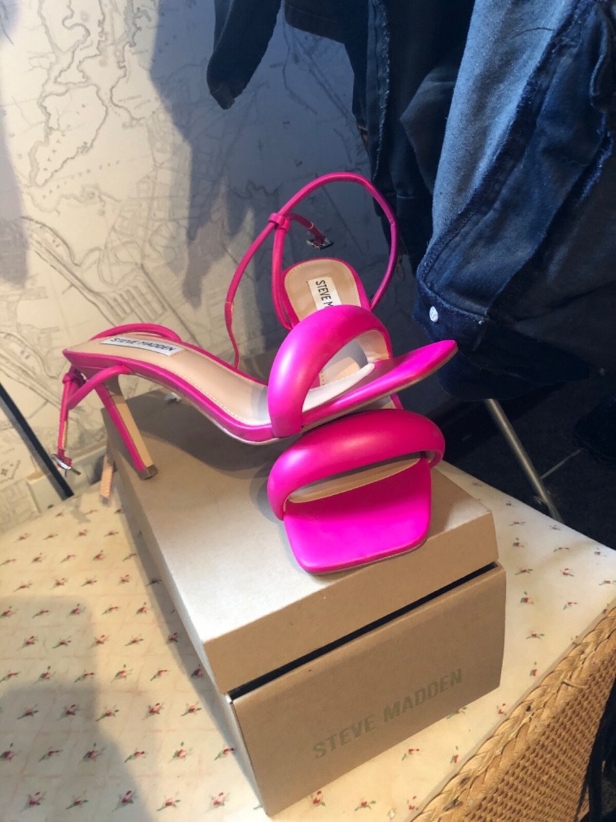 Steve Madden hot pink sandals size 4 | eBay UK