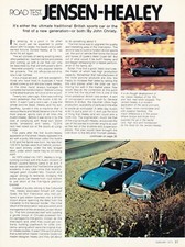 1973 Jensen-healey Convertible Road Test Technical Data Review Article