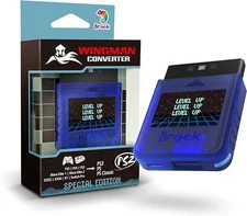 Brook  Wingman PS2 Converter Wireless Version of PS4/3 to PS2/1,  Starry Blue