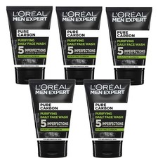 L'Oreal Paris Men Face Wash Pure Charcoal and Salicylic acid - 100ml (Pack of 5)
