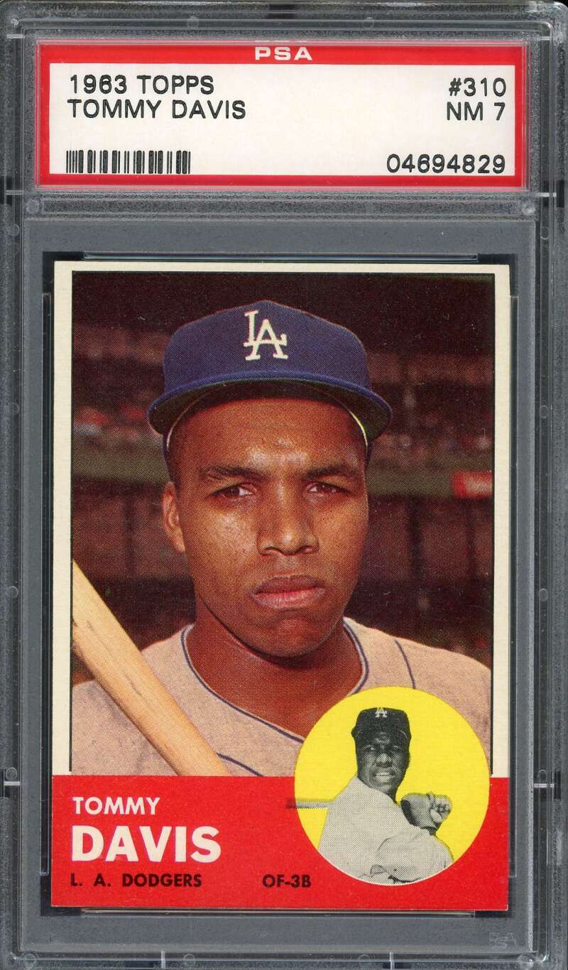 1963 Topps 310 Tommy Davis PSA 7 04694829