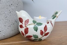 Emma Bridgewater Folk Rosehip Robin Candle Holder Tea light 1st Quality