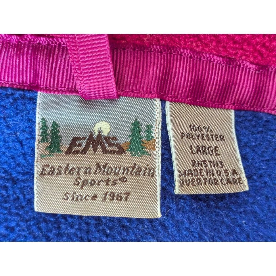 Chaqueta polar EMS pulóver grande púrpura senderismo Gorpcore deportes de montaña orientales Foto 2 de 4