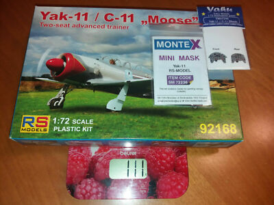 RS MODELS 92168 + MONTEX 72236 + YAHU 7246 - YAK-11 / C-11 MOOSE (sealed) - 1/72