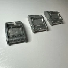 3pc New 1" Metal Cam Buckle Rings Strap webbing tie down Lashing