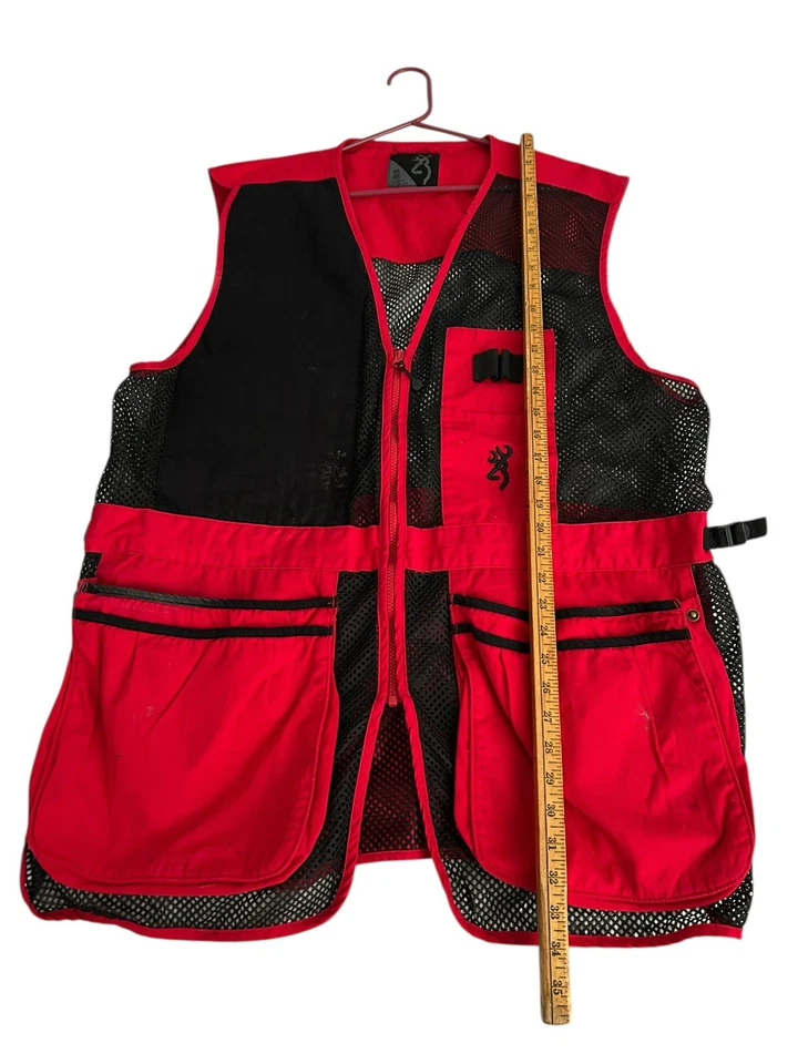 Browning Trapper Creek Mesh Shooting Vest Black/Red 3050267103 Size 3XL - Image 4 of 4