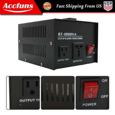 New Voltage Converter Transformer Step Up/Down 110v to 220v/220v to 110v 1000W