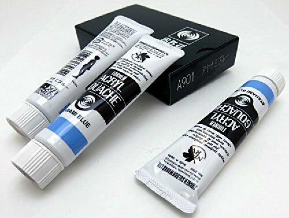 Turner color acrylic gouache Evangelion 20 anniversary Ayanami Blue Set