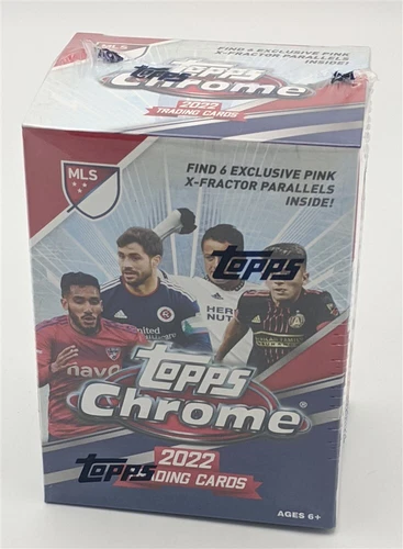 Factory Sealed 2022 Topps Chrome MLS Soccer Cards 6 Pack Blaster Box