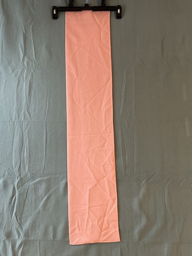 Vintage Silk Chiffon Peach Double Layer Hemmed Scarf 43” X 9” GrannyCore