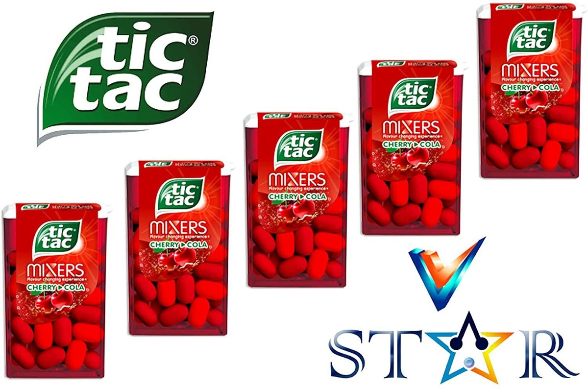 Tic Tac Variety Flavours Sweets 5 x 18g Lime,Orange, Mint,Fruit