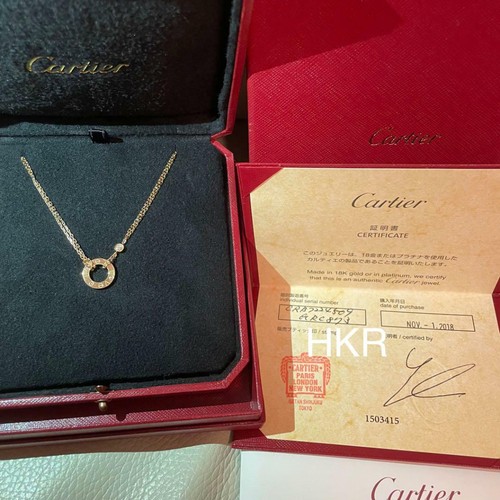 CARTIER Necklace Love circle K18 Pink 