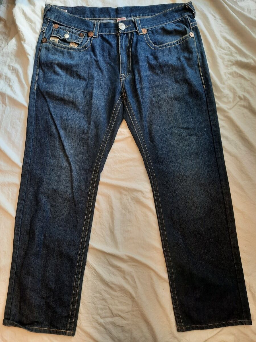 True Religion Jeans Mens 40x34 Joey Super T Blue Denim Thick True Religion Jeans Mens 40x34 Joey Super T Blue Denim Thick