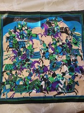 Giorgio di Sant Angelo Beauti Vintage Silk Scarf Native Knight Tribal 27x27 SALE