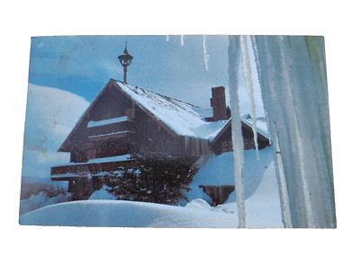 Vermont Vintage Postcard Trapp Family Lodge Stowe Vermont Exterior Winter View