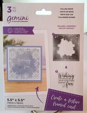 NEW 2022 Crafters Companion FALLING SNOW Frame Die and Stamp set Winter photos