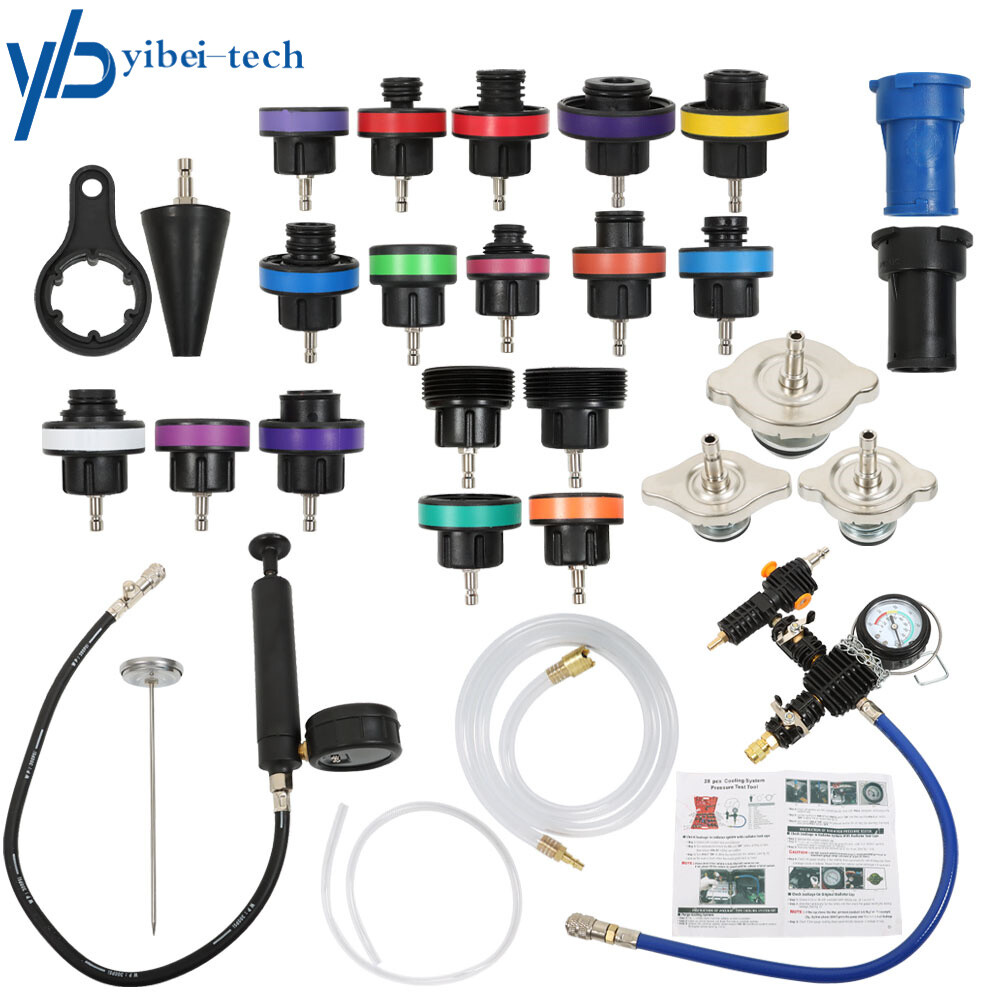 Kit Tester Pressione Radiatore CCLIFE 28 Pezzi - Per Sistemi Di Raffreddamento Auto