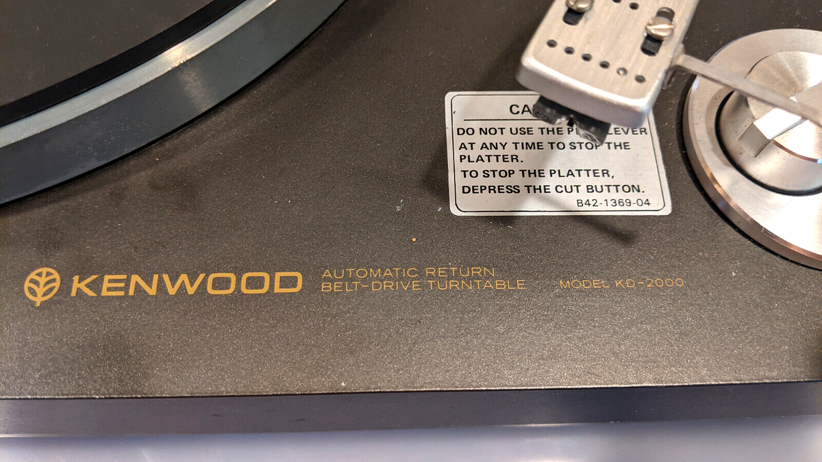 Kenwood KD-2000 Vintage Automatic Return Belt Drive Turntable
