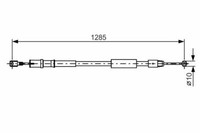 Seilzug, Feststellbremse Hinten Links FüR MERCEDES-BENZ Bosch 1987482026