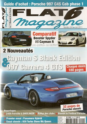 FLAT 6 244 PORSCHE 987 CAYMAN R 9987 BOXSTER SPYDER 987 CAYMAN S BLACK EDITION
