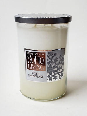 Yankee Candle Silver Snowflake 2-Wick SoHo Living Jar Candle 20oz
