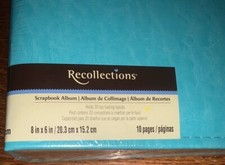 New Recollections Teal 10 Page Scrapbook Album 8 X 6 Wedding Family Memory Photo