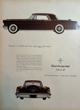 1950s Lincoln Continental Automobile Mark II Ford Motor Co Vintage Print Ad