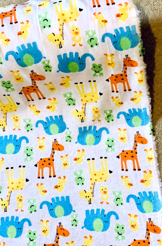Soft White Quality 100% Brush Cotton Fabric Animal Print 60” Wide Price Per Yard - Picture 2 of 3