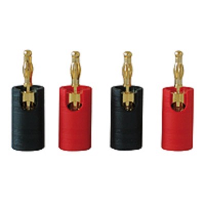 Dynavox High-End Bananenstecker-Set 2 x rot / 2 x schwarz