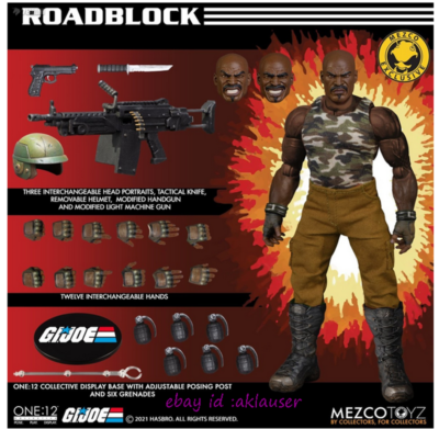 Mezco Toyz 1/12 G.I.JOE Roadblock Deluxe Edition Action Figure Toy