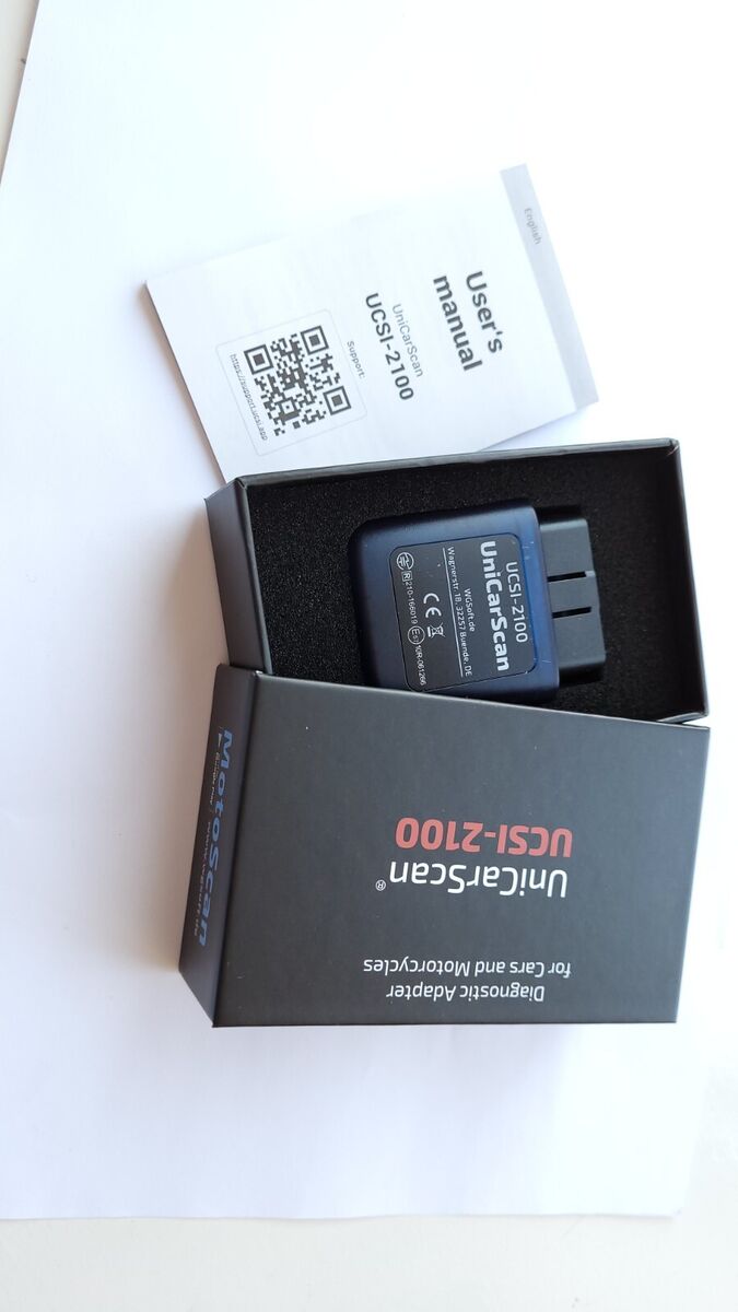 Unicarscan UCSI-2100 Bluetooth OBD2 Adapter, Bimmercode, Bimmerlink, Motoscan. Unicarscan UCSI-2100 Bluetooth OBD2 Adapter, Bimmercode, Bimmerlink, Motoscan.
