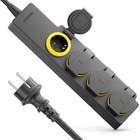 4 Fach Außen Steckdosenleiste Outdoor IP44 Mehrfachsteckdose Steckdose 5m Kabel