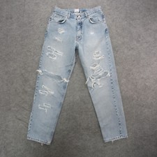 Vintage CK Calvin Klein Jeans Women's 33 Blue Light Wash High Rise Mom Jeans