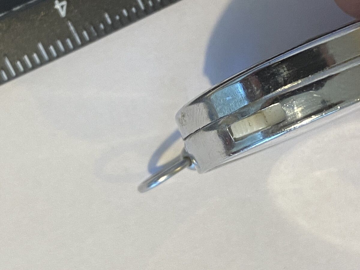 VINTAGE JAPANESE COMPASS ROUND CHROME? LOOK! JAPAN w LOCKING VINTAGE JAPANESE COMPASS ROUND CHROME? LOOK! JAPAN w LOCKING