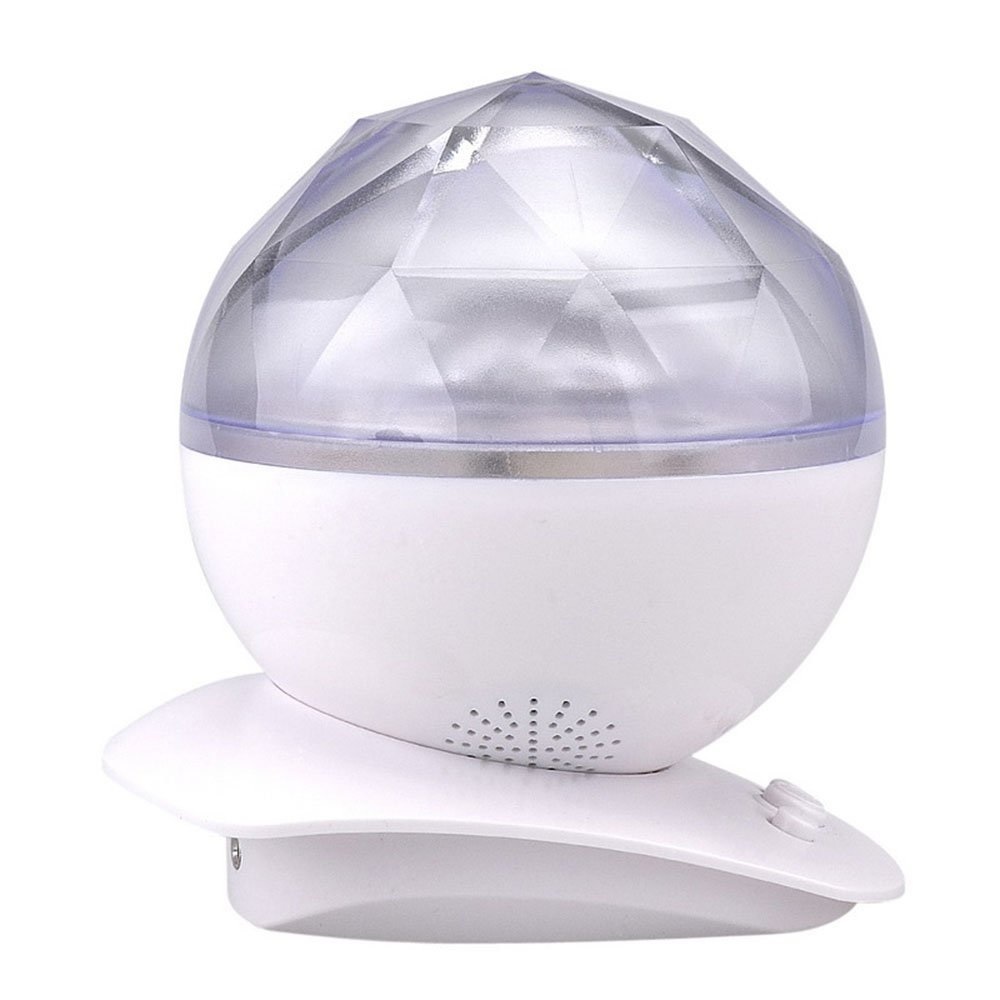 Color Changing Diamond Aurora Borealis Projector Night Lamp MP3 Speaker ...