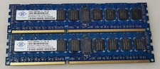 Nanya 8GB Lot of 2 X4GB 2Rx8 PC3-10600R NT4GC72B8PB0NL-CG Server Memory