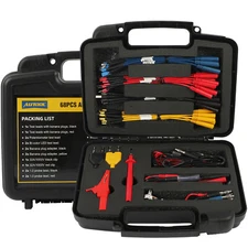 68x Electrical Multimeter Test Leads Probe Cable Oscilloscope Terminal Test Clip