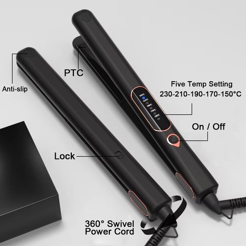 Winterverkauf Automatisch Curl&Straight 2in1 Twist Hair Glätteisen Lockenstab DE - Bild 13 von 17