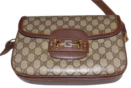 Gucci 1955 Horse-bit brown Guccissima print leather vintage shoulder bag! |  eBay